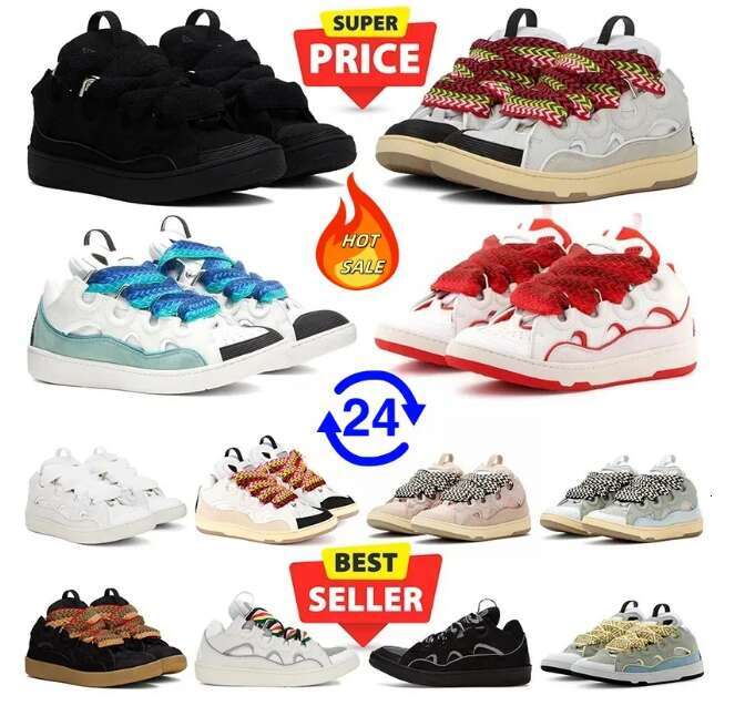 With Box Designer Curb shoes sneakers for men women black mens womens trainers Plate-forme casual chaussure platform35-44