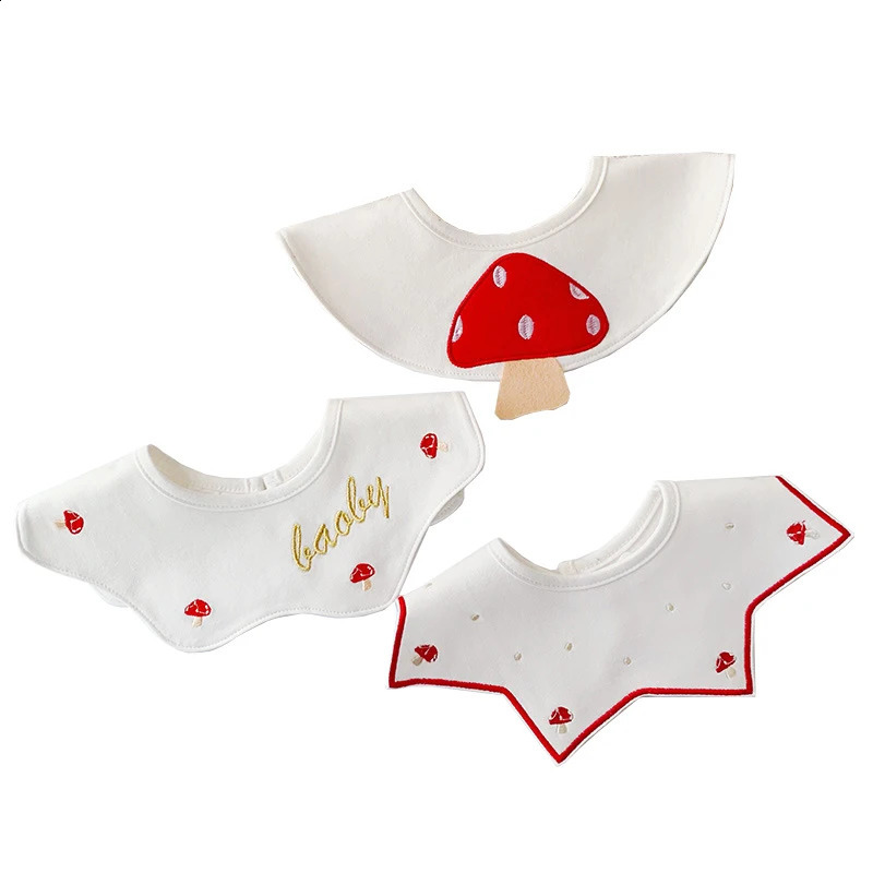 3 pieces/batch baby boys and girls bib cotton Christmas star Saliva towels soft splicing work adjustable for Burp clothes 0-24M 250324