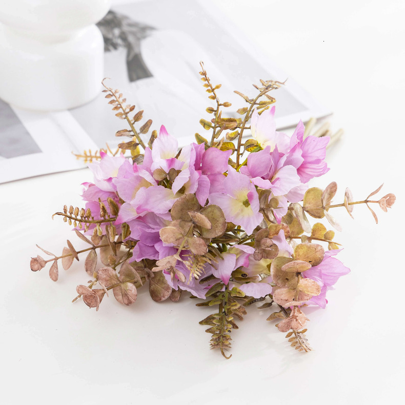 Handcrafted Elegant Fake wer Bunch Featuring Elderly Appeal - Eucalyptus & Hydrangeas beautiful