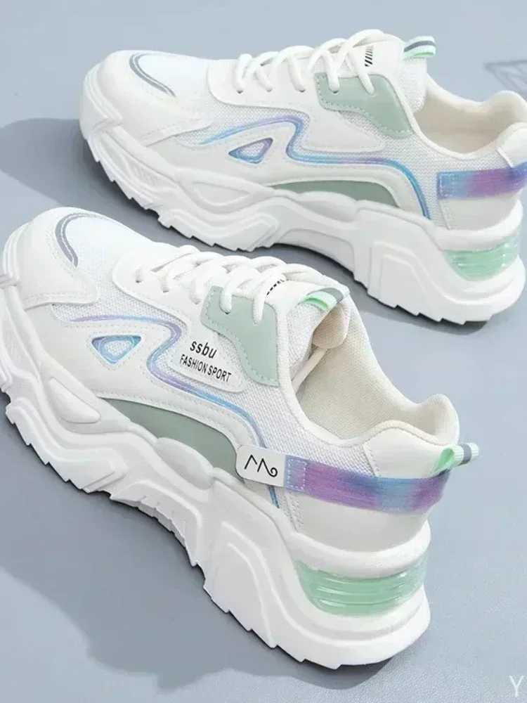 2025 sports shoes womens platform flat shoes womens shoes green casual womens short and chubby sports shoes womens shoesXJ250324