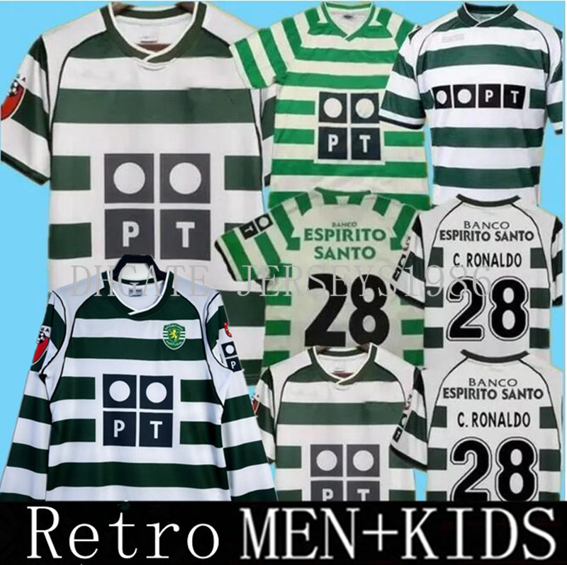 01 02 03 04 Lisboa retro soccer jerseys ronaldo Marius Niculae Joao Pinto 2001 2002 2003 2004 Lisbon C.RONALDO Classic Vintage football shirts tops Long sleeves