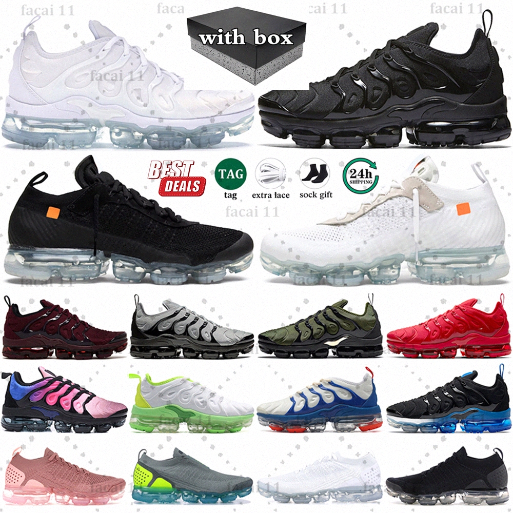 Tn Plus Running Shoes Men Women Sneakers Triple White Black Cherrys Re Knicks University Blue Game Royal Obsidian Walking Sports Trainers n2MX#