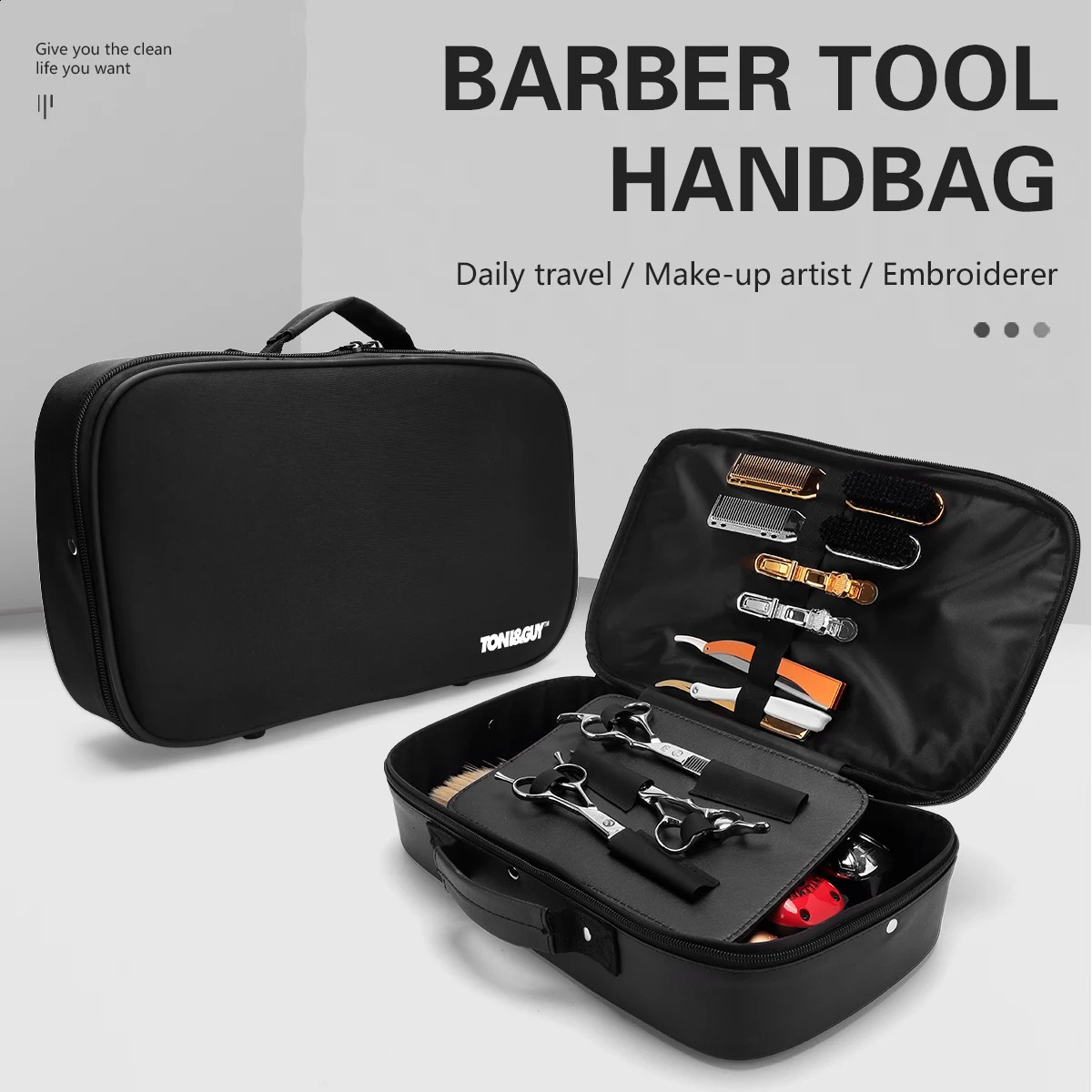 Salon Barber Tool Storage Bag Scissor Bag Beauty Carrying Case Portable Makeup Box Beauty and Hair Products Sorting Bag 250322