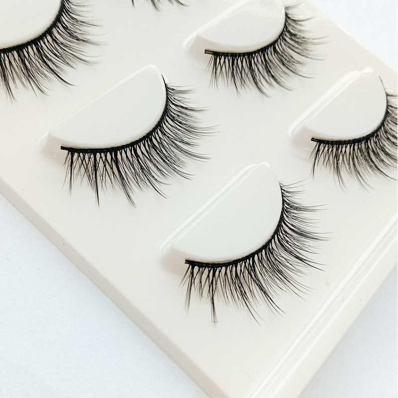 Three pairs of 3D false eyelashes 07 fiber material natural three-dimensional naked makeup eyelashes 3da07 W250324
