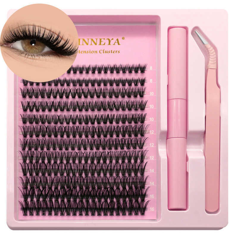 Wind Eyelash False Eyelash Thick Curling Barbie Simulation Super Soft Fairy Eyelash Beginner Encryption Combination Set W250324