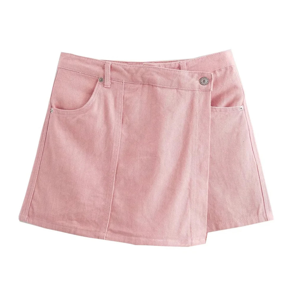 2024 ZAR4 Summer European and American Fashion Womens Short Denim Top Half Shorts Set 250322