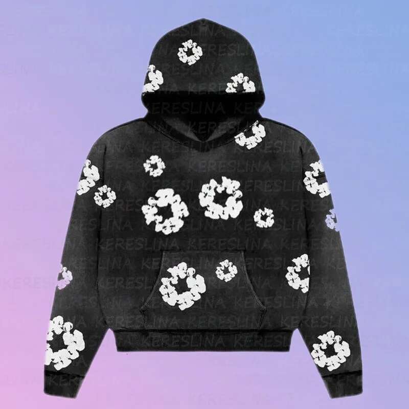 Designer clothes 2025 European American Cross-Border New Hoodie Y2k Washed Printed Street Trend Men's And Women's Hooded Pullover Top