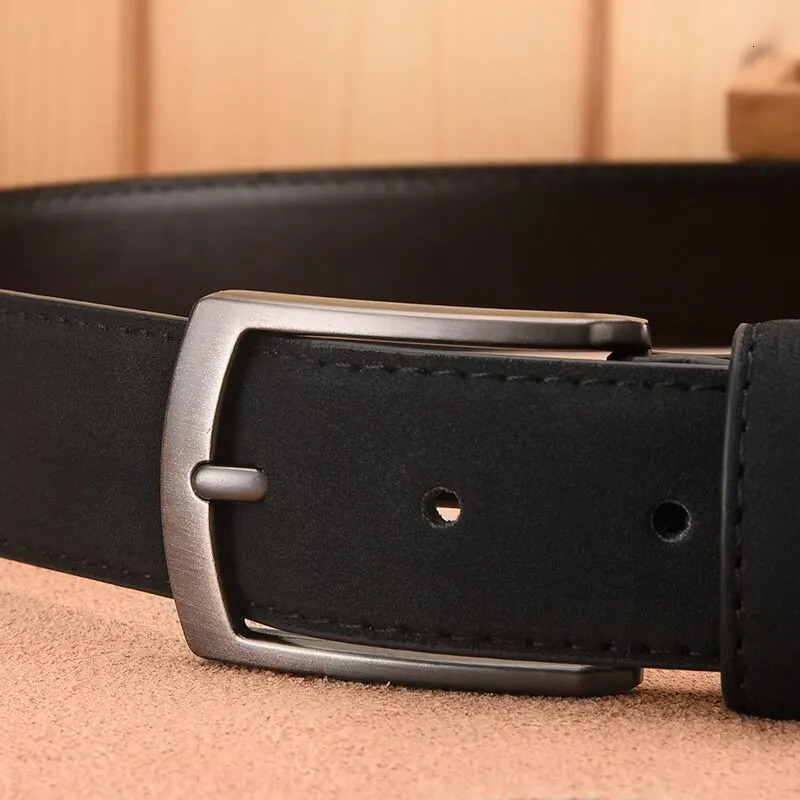 MenS Suede Belt Retro Trend Alloy Buckle MenS Belt Large Size Genuine High-End Belt Gift For Boyfriend And Dad 250324 - view 6