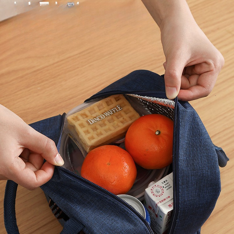 2025S Fashion Designer Bento Box Office Workers Bag For Women Insulated Lunch Box Bag Aluminum Foil Ice Pack