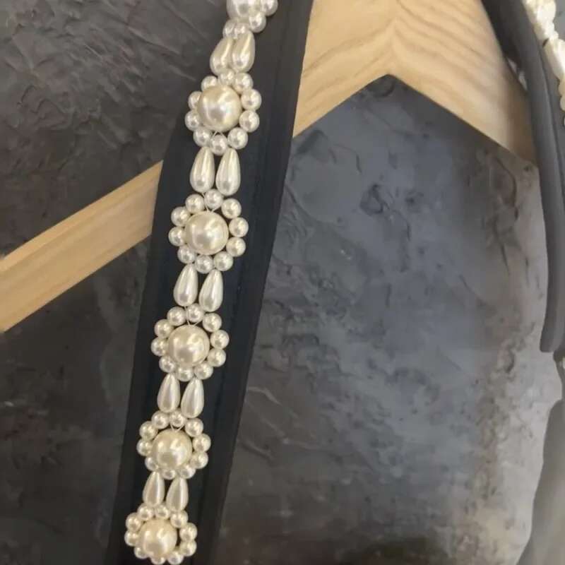 Canvas Bag Sweet Lovely Minority Literary Crossbody Bags Bow Patchwork Pearl Shoulder All-match Exquisite Personalized