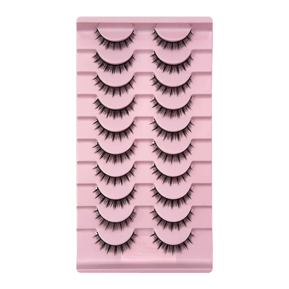 Tianxi Hard Meme False Eyelash Full Male Female Ultra Short Natural Simulation Hard Meme Can Support Single Eyelid Swelling Eye Bubbles 10 pairs W2503