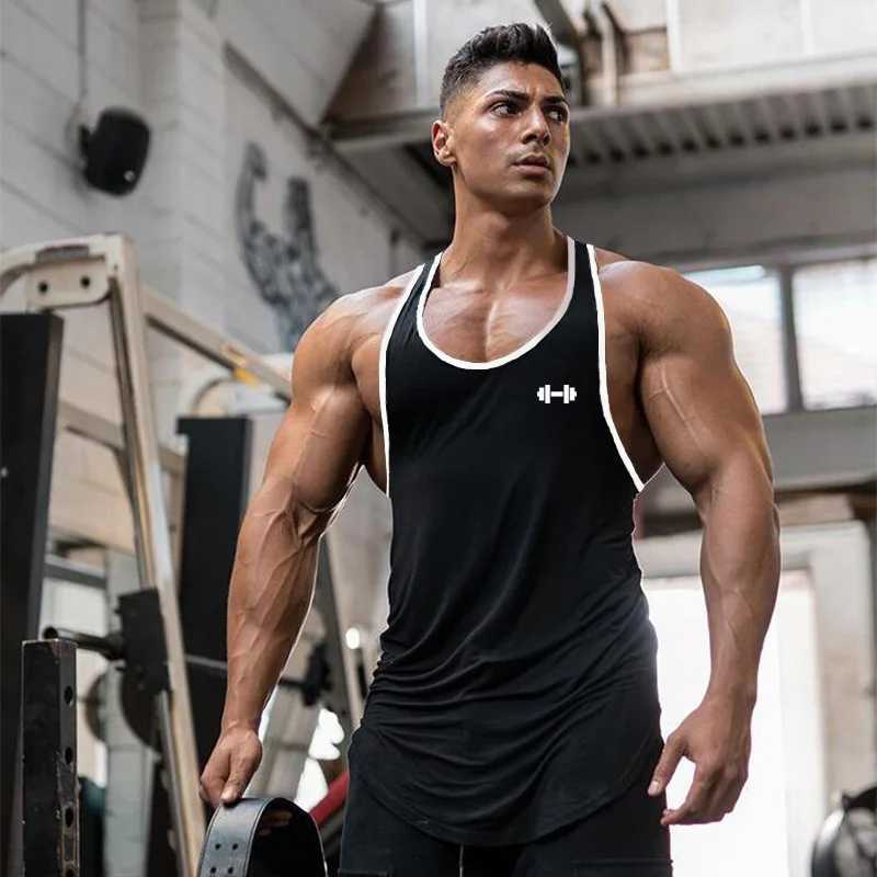 Muscle mens gym clothing fitness vest summer fashion sleeveless shirt cotton fitness sportswear ultra-thin muscle vest X250324