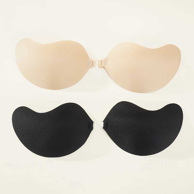 Silicone adhesive invisible bra for women push up bra with raised bust circumference soft cushion cover front closure reusable strapless braXJ250324