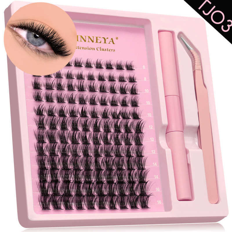 Wind Eyelash False Eyelash Thick Curling Barbie Simulation Super Soft Fairy Eyelash Beginner Encryption Combination Set W250324