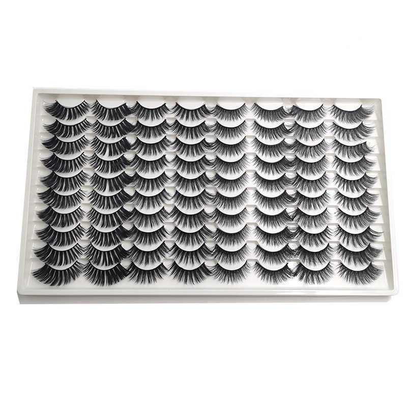 Thick Natural False Eyelash 40 Pair Set Thick 3D False Eyelash New Style W250324