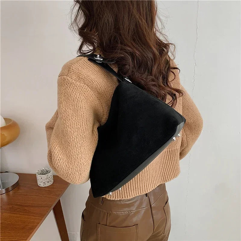 Faux Suede Casual Tote Sense of Large Capacity Bags High Quality Simple Versatile Casual Shoulder Bags 250320