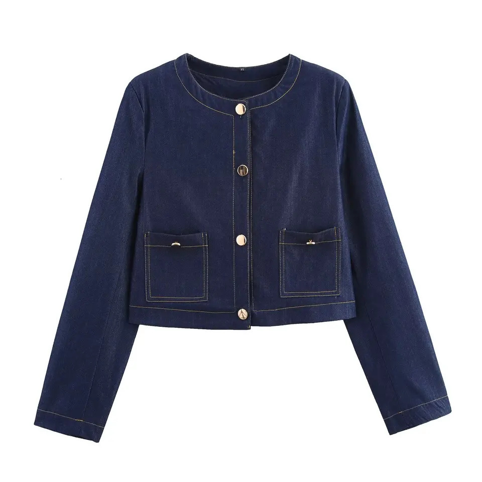 DUOPERI Womens Fashion 2piece Set with Pocket Denim Solid Jacket and Jeans Mens Pants 250324