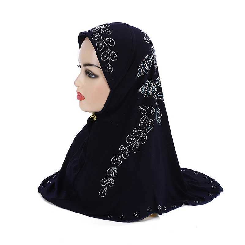 H102 Gorgeous Stone Prayer Headscarf Muslim FL Hat Islamic Scarf Hat AR PL Wrapped Scarf Eldre Wen Headscarf X250324