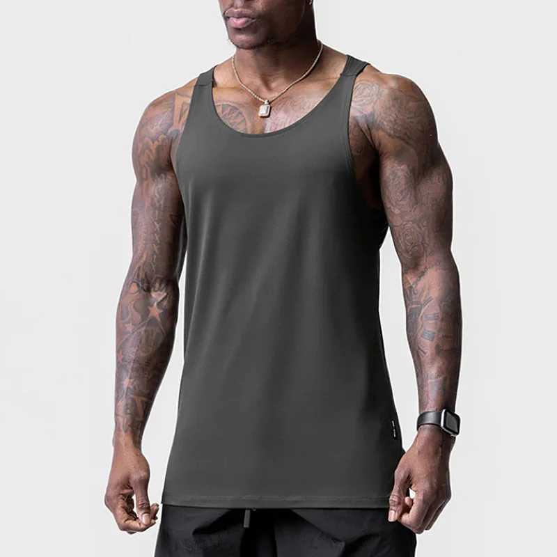 Brand Summer Mens Fitness Tank Top Mens Fitness Training Sleeveless Shirt Single Set Mens Clothing Fitness Running Tank Top X250324