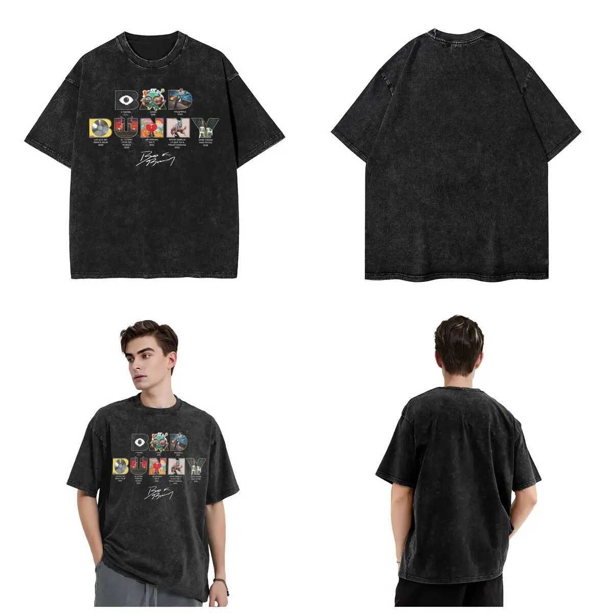 Bads Bunnys DTMF Debi Tirar Mas Fotos 2025 Album T-shirt Washing Cotton T-shirt Retro Mens and Womens Top Ts X250324