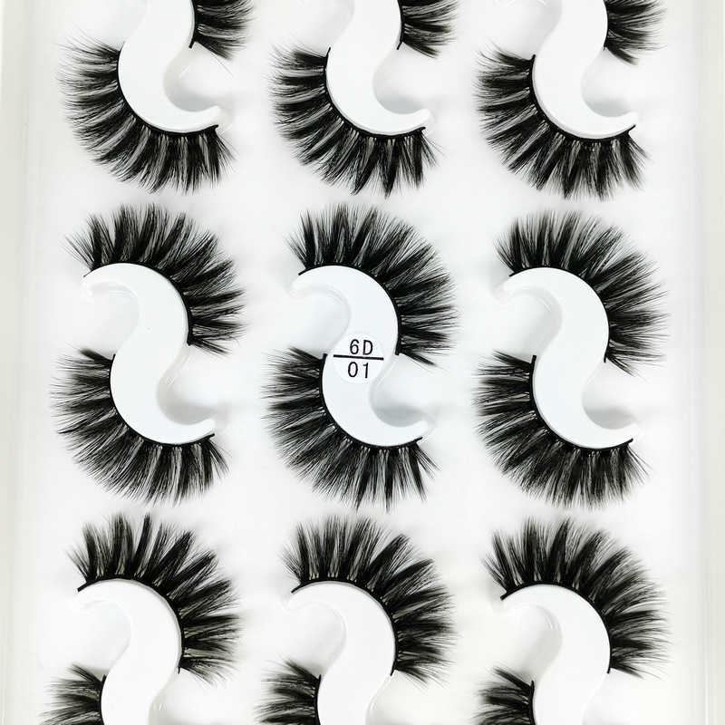 6D 3D False Eyelash Handmade Natural Thickening 9-Pair Set Eyelash W250324
