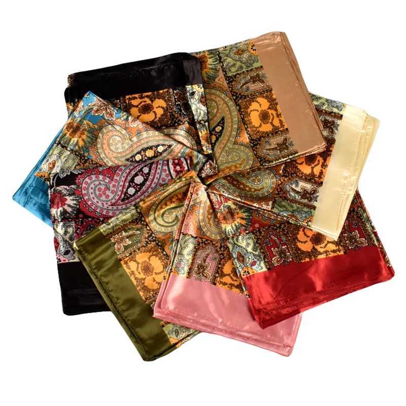 Spring new cashmere 90 square silk scarf full-size retro printed scarf X2503241