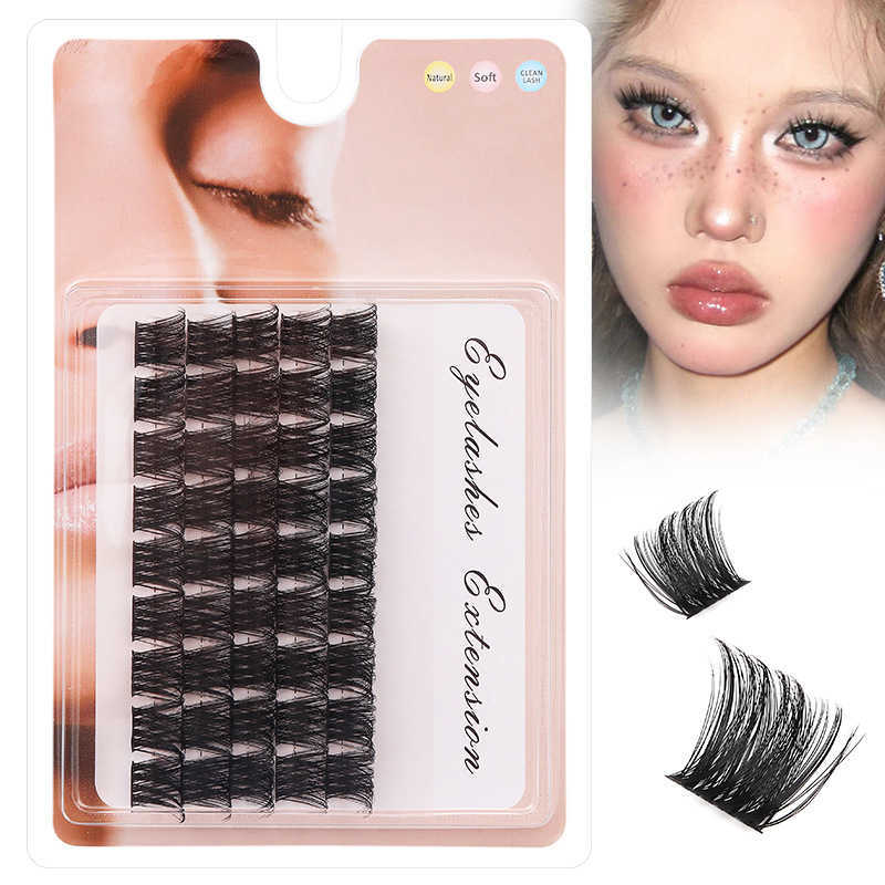 DINGSEN false eyelashes are straight stable thick curled and curled. DD segmented eyelashes W250324