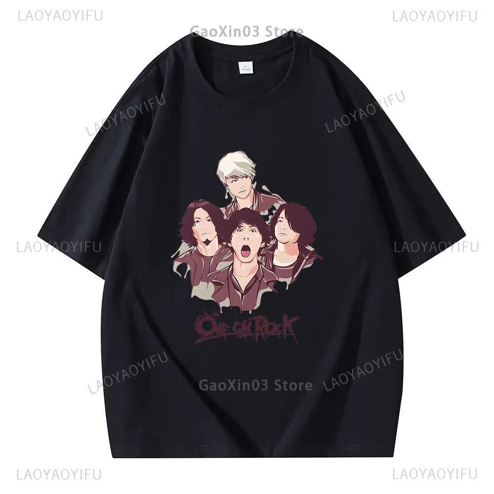 One Ok Rock Shirt Japanese Rock Band Printed Top Fashion Hipster T-shirt Graphite T-shirt Womens Clothing Cotton T-shirt X250324