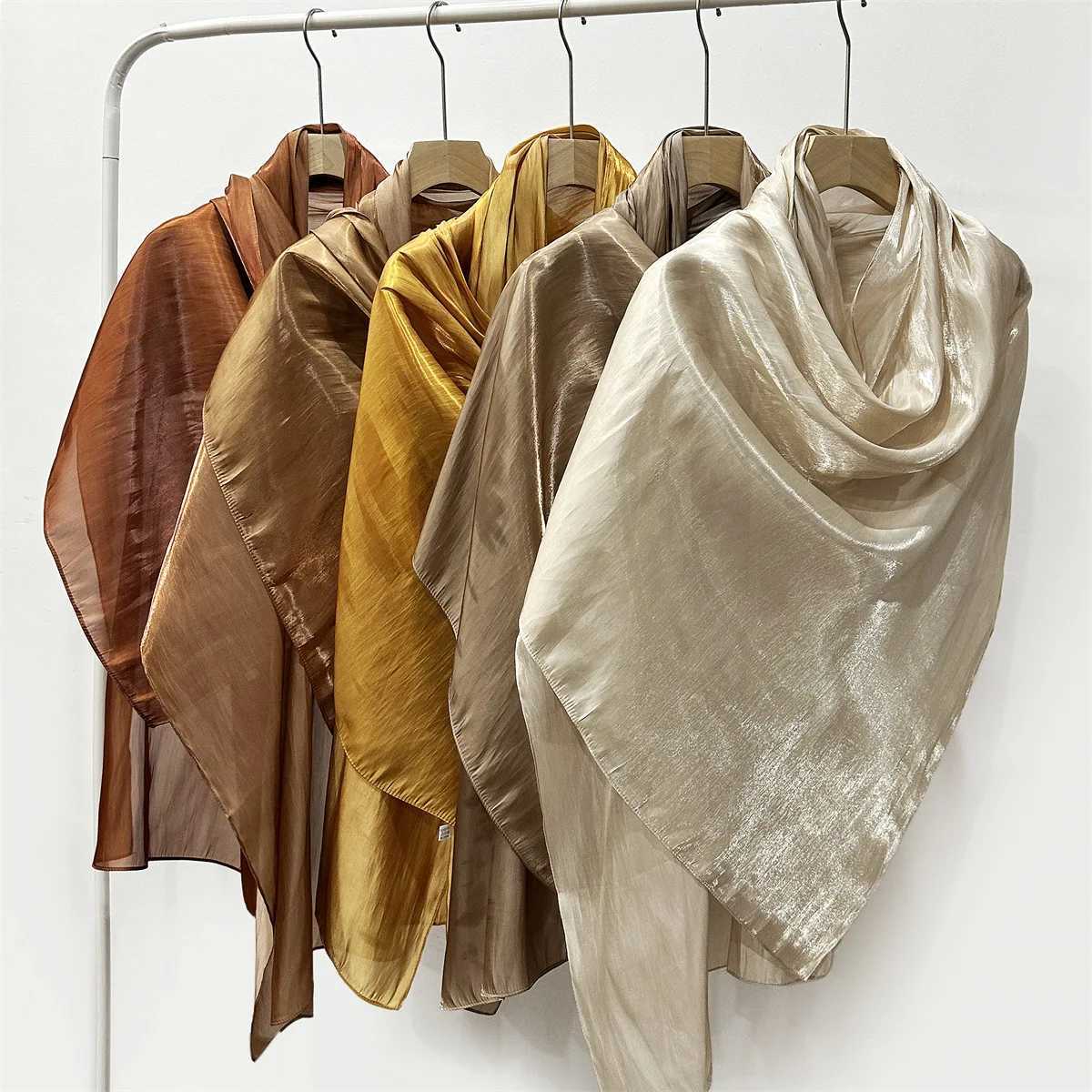 2024 New Design Hat Satin Shining Headscarf Polter Wrap Turban Femme Mussan De Luxe X250324