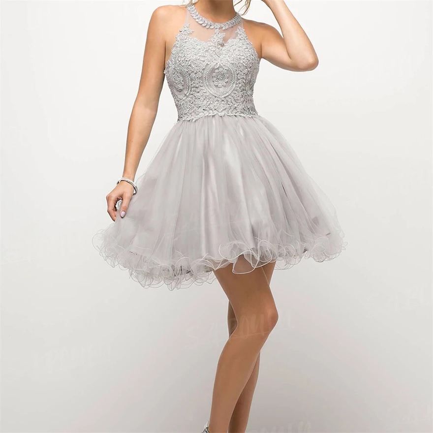 Sweet Tull Cocktail Dresses Lace Robes De Cocktail Vestidos De Gala Birthday Dress For Women Graduation Homecoming Dresses