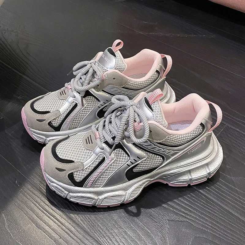 Thick soled dad shoes for womens 2024 spring/summer new Sier breathable 100 pair light sports casual womens shoesXJ250324