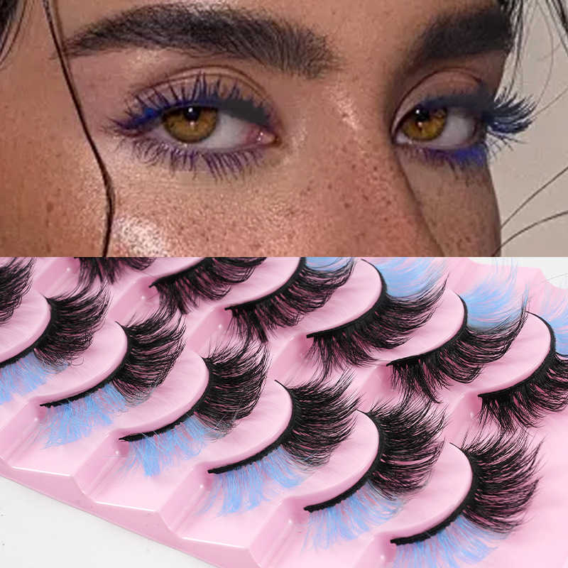 New 8-Pair Thick Cross 3D False Eyelash Imitation Mink Hair Eyelash Color M001 Eyelash W250324