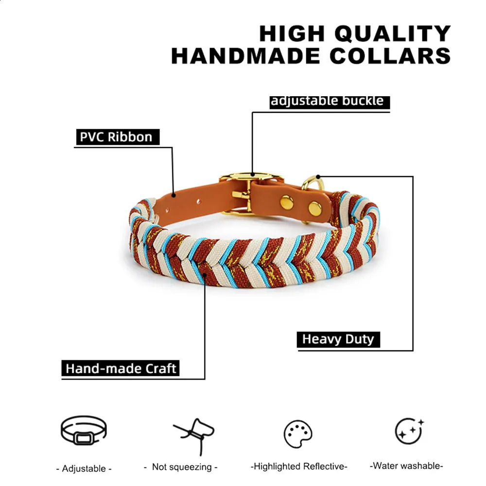 Dog Fashion Collar For Ladies Handmade n Pet Colorful Neck Ring Small Medium and Large Dogs Lead-collar Wear Supplies 250320