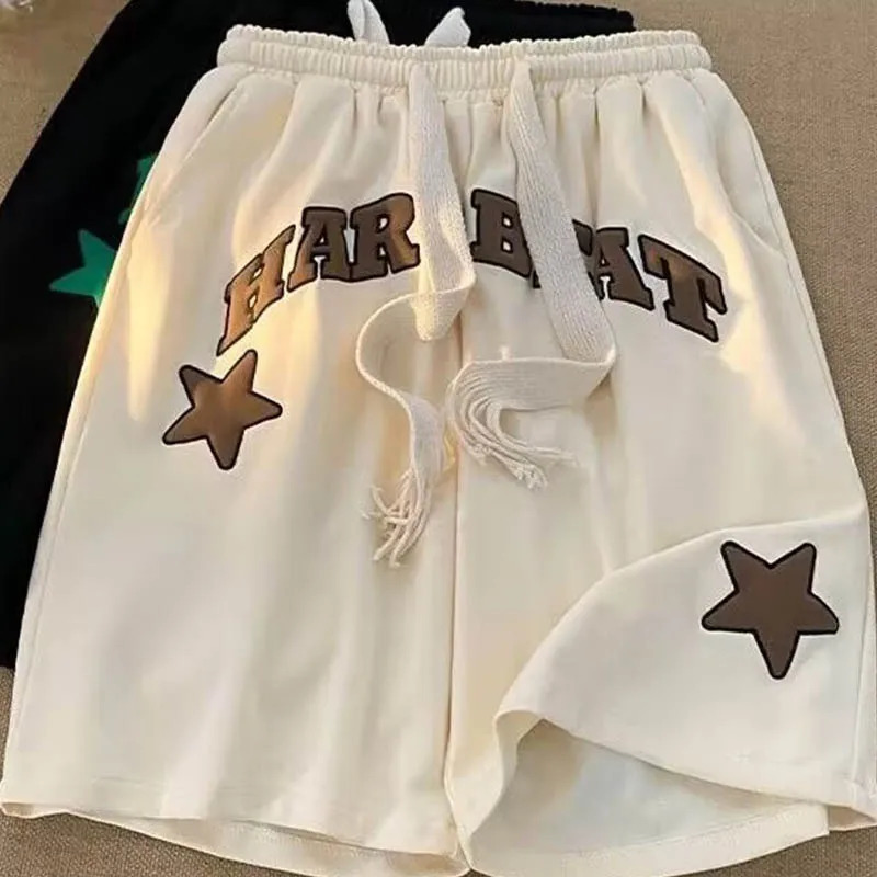 American street sports shorts mens summer loose fit national fashion basketball high sweatpants five season pants 250312