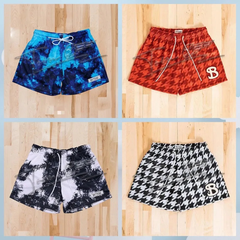BKTSQD American fashion trend training shorts mens and womens mesh quick drying quarter knee basketball running beach 250312