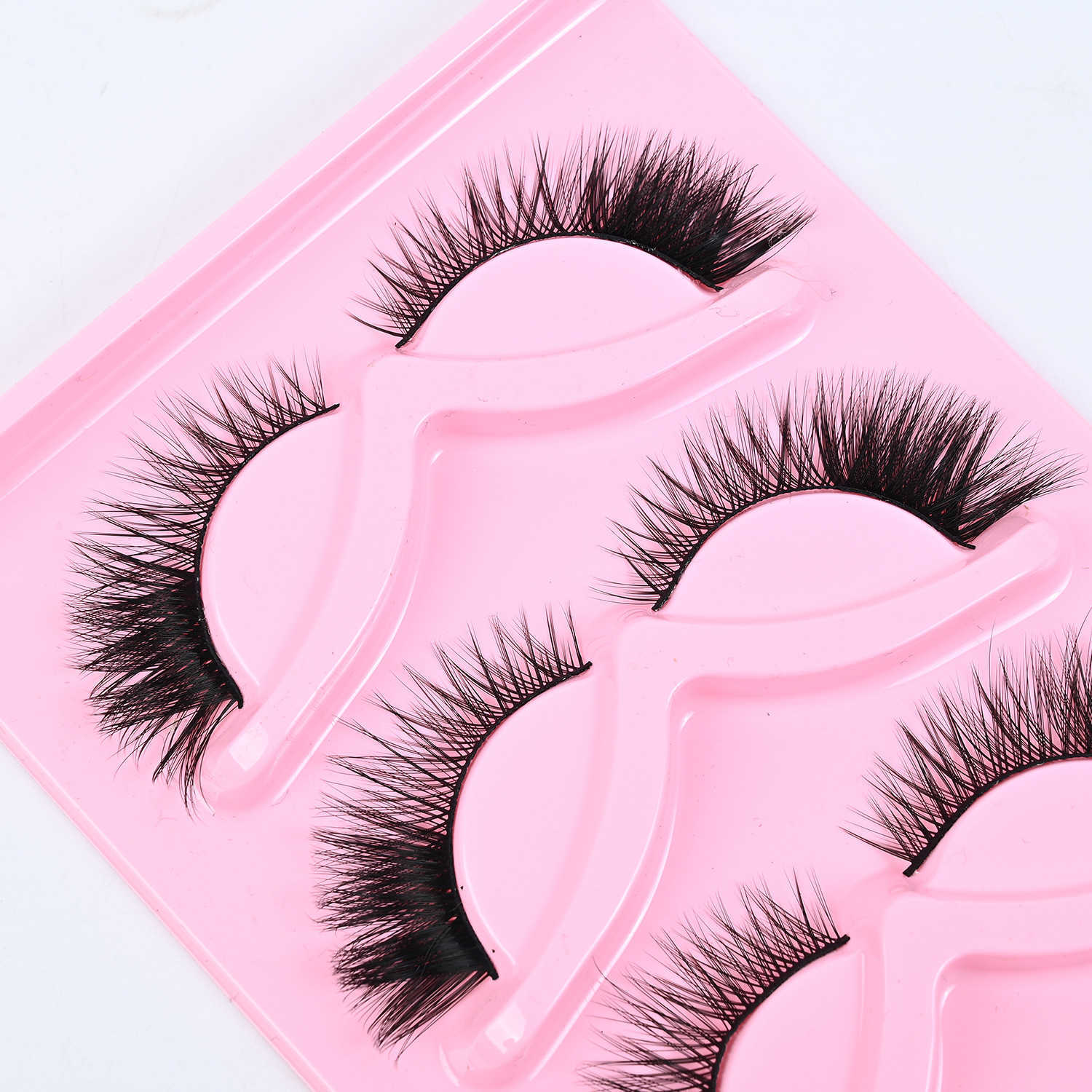 Russian Thick Eyelash 5-Pair Set Big Curve Natural Eyelash Half Eyelash False Eyelash Fox Style Slant Fly W250324