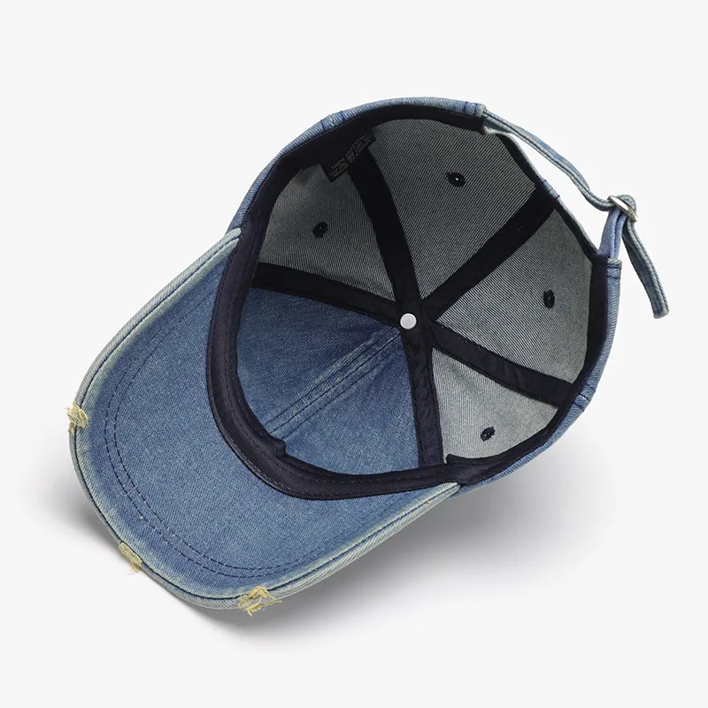 Hole Washed Soft Top Letters Fashion All-Match Men Baseball Cap Outdoor Windproof Breathable Womens Peaked visors 250320