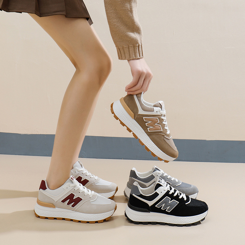 Spring small white shoes new female students increase thick sole sports board shoes casual shoes female 2025