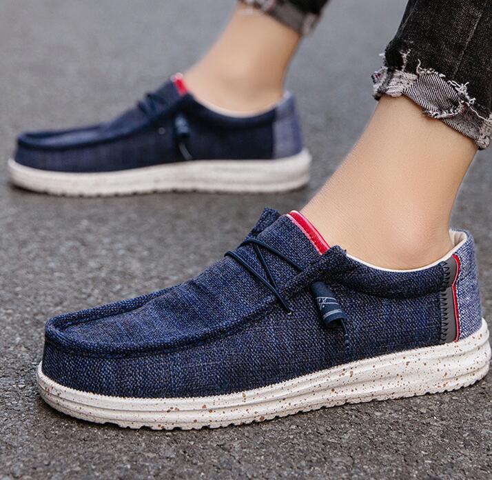 Men Casual Shoes Fashion Soft Canvas Shoes Breathable Mens Walking Flat Sneakers Outdoor Light Mens Shoes Vulcanize Shoes R250324