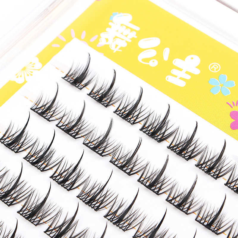 Dance Princess Straight 10 Rows Hard Box Trilogy Sunflower Segmented Glueless False Eyelash Segmented Eyelash W250324