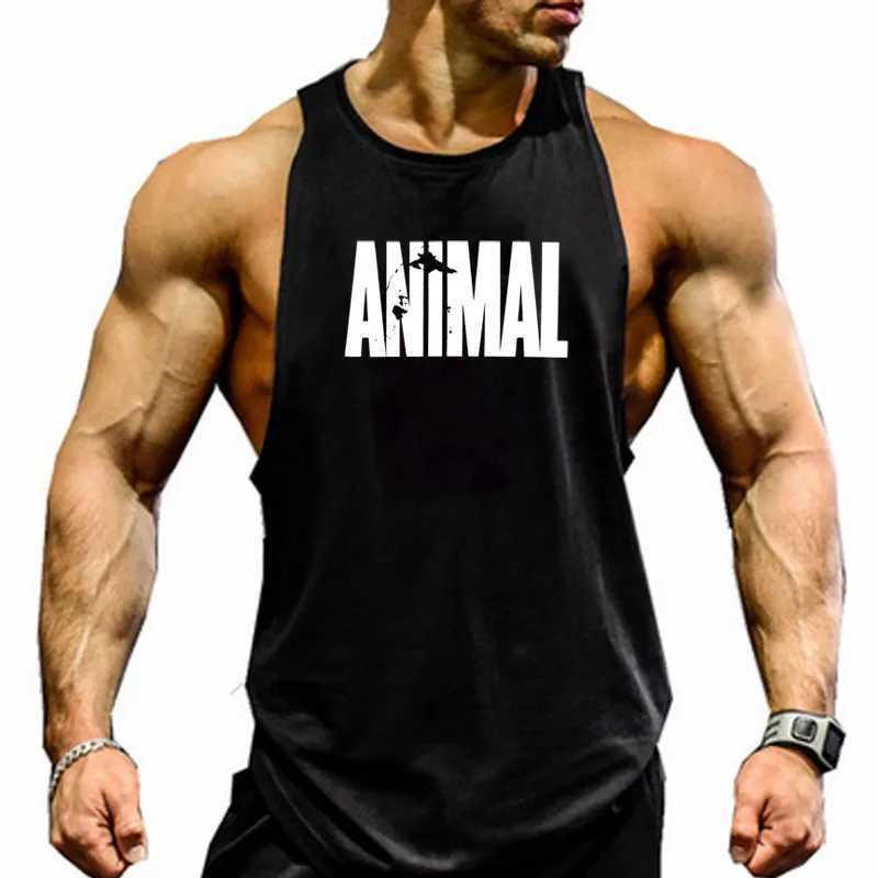 Brand gym mens back vest muscle vest fashion sleeveless striped clothing bodybuilding single body fitness sweatshirt X250324