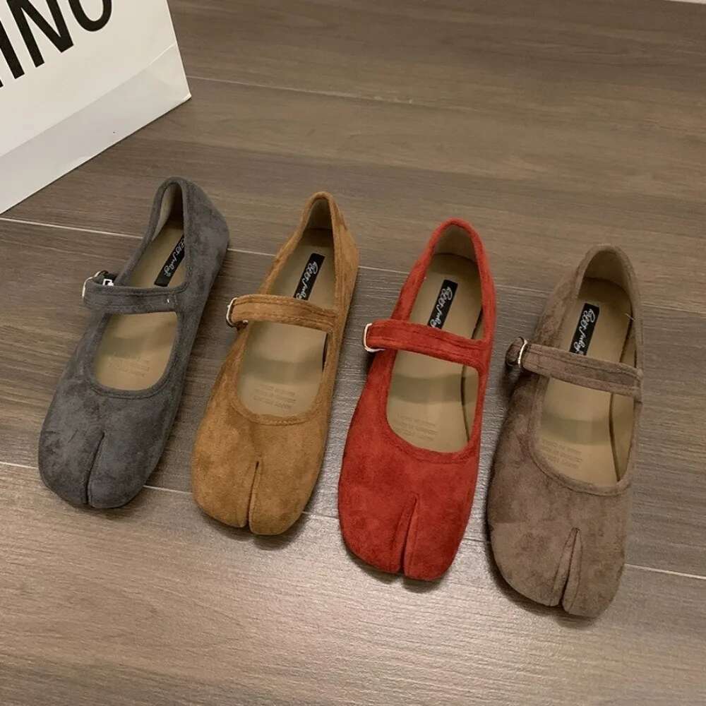 New Brand Women Spilt Flats Round Toe Shallow Slip on Ladies Casual Ballet Soft Leather Eelgant Dress Shoes