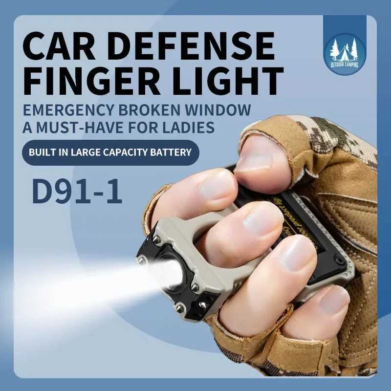 Multi functional tactical LED flashlight with high brightness USB charging waterproof outdoor lighting M250324