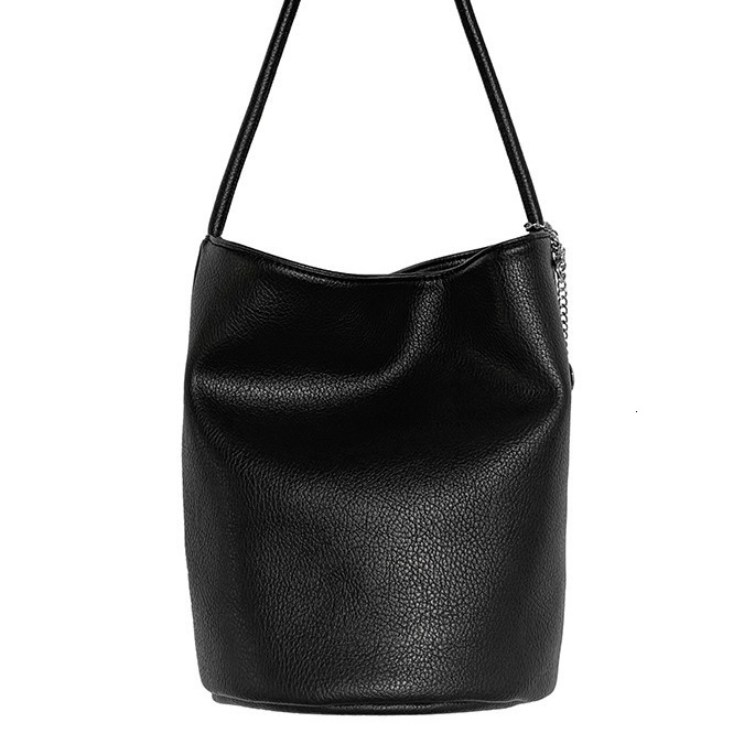 Niche Soft Leather Bucket Bag Summer Women's All-in-one Commuter Shoulder Bag Women's Large Capacity Cylinder Underarm Bag