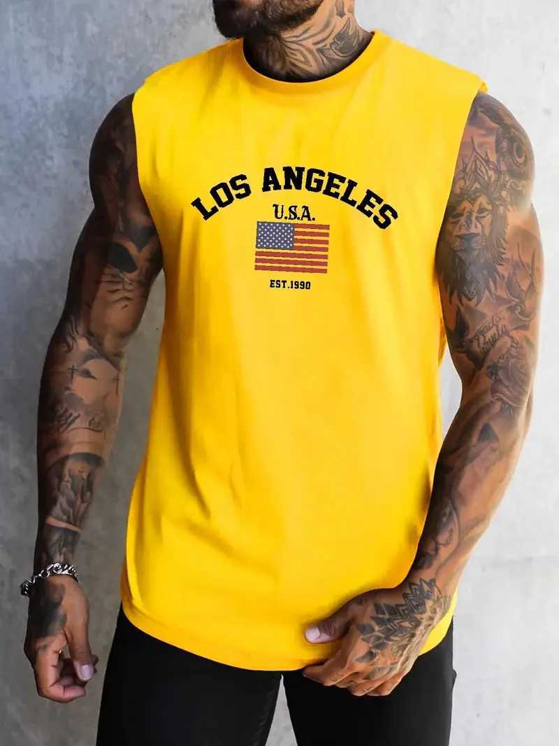 Summer running sports mens round neck vest sleeveless muscle gym fitness training exercise plus size T-shirt vest X250324
