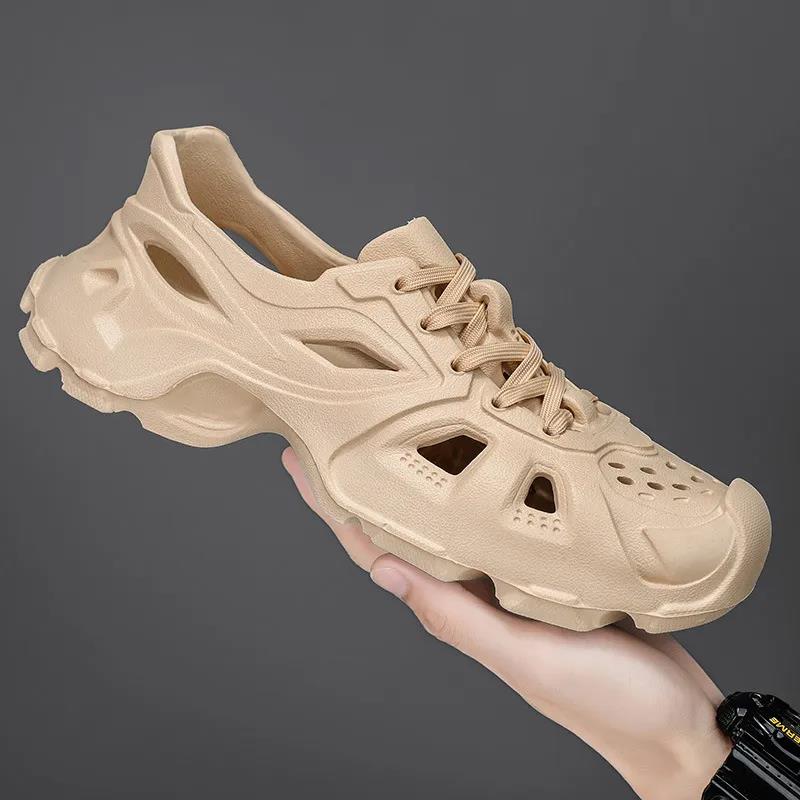 Breathable sandals free Shipping slippers with toe caps perforated sandal unisex sports and leisure shoes beach shoes for men new 2025