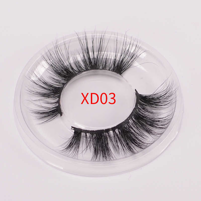 5d mink fur false eyelashes handmade elongated exaggerated thick and curled W250324