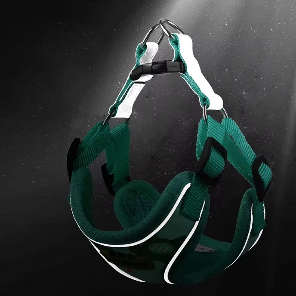 Dog Harness Leash Set Dinosaur Pattern Puppy Chest Strap for Cat Chihuahua Harness Yorkie Collar Small Mudium Dog Walking Lead