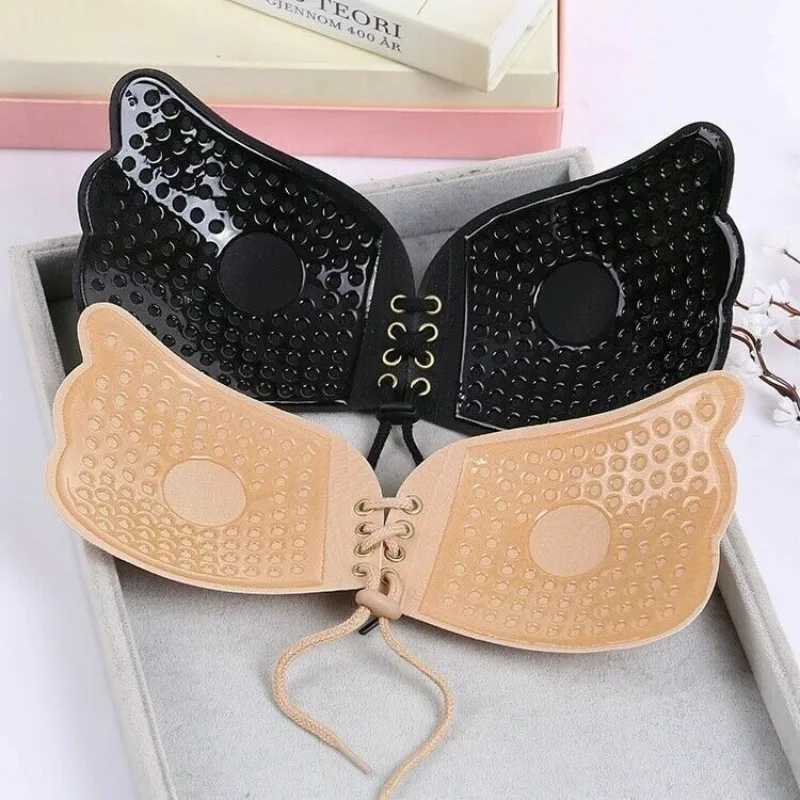 Womens seamless self-adhesive flying bra strapless push up bra wireless stick sexy underwear invisible silicone bra underwearXJ250324