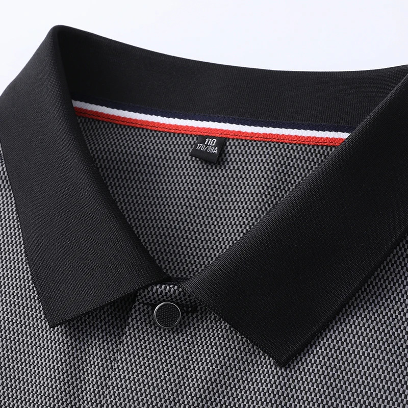 seamless mens polo shirt luxury summer short sleeved business casual high elasticity simple classical plain weave Tshirt 250312